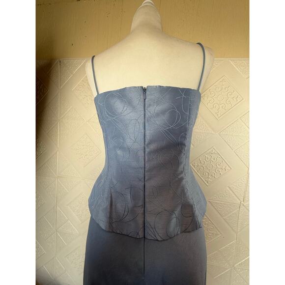 CACHET Formal Dress Size 6 light blue speghetti straps beads on top Lined - Picture 8 of 14